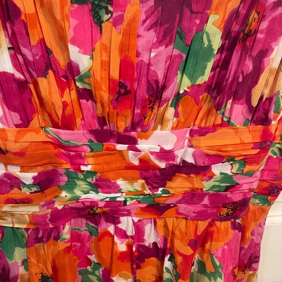 Anne Klein Pink Orange Maxi Sun Dress - Picture 3 of 8